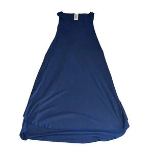 Free People Women's Sleeveless Tank Maxi Dress Blue Size L